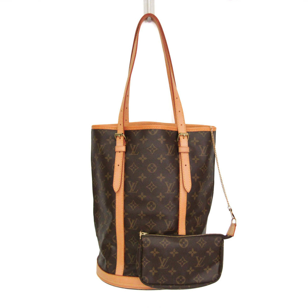 Louis Vuitton Monogram Bucket GM M42236 Women's Shoulder Bag Brown